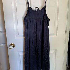 See by Chloe silk midi dress midnight blue sz 10